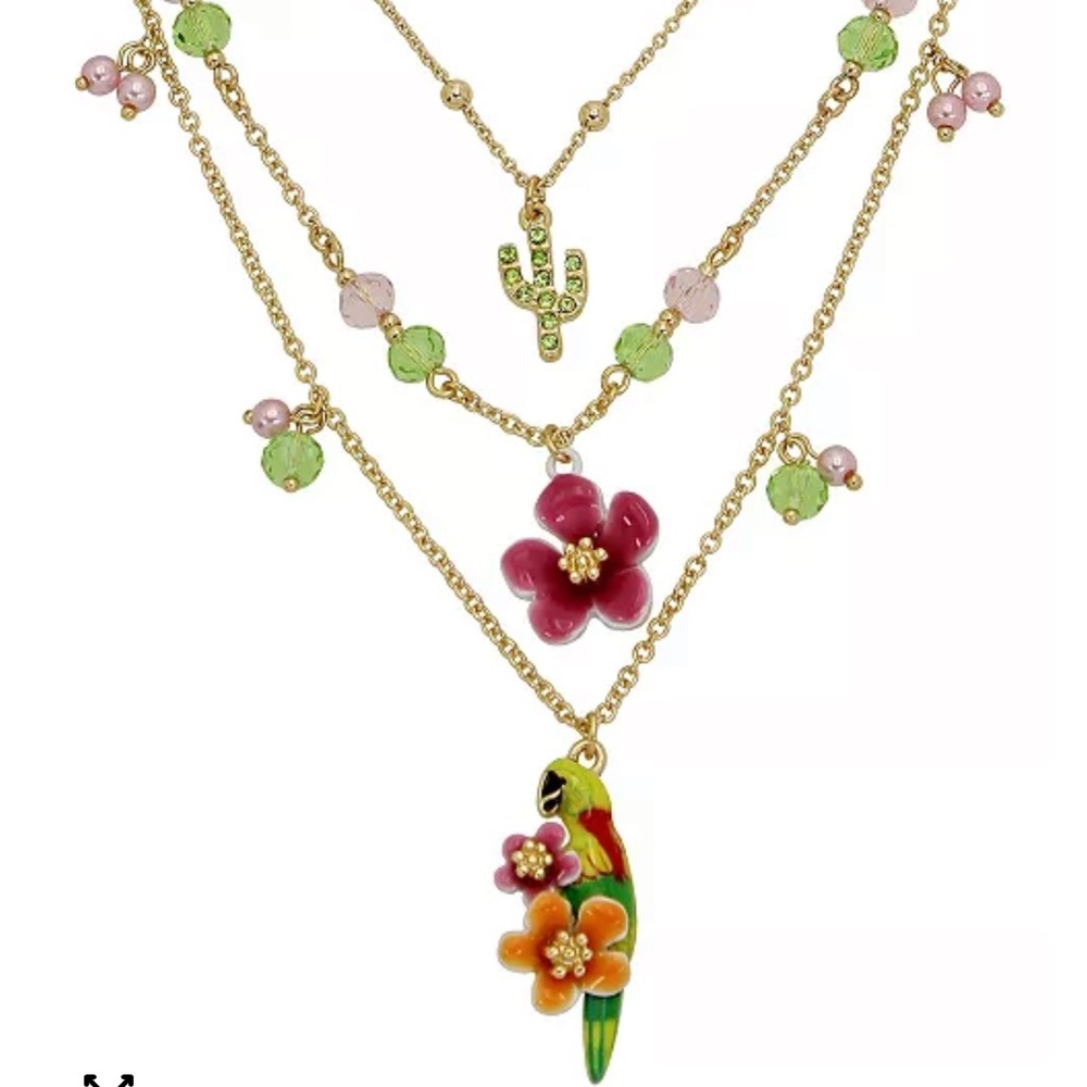 Betsey Johnson Hola To Love Illusion Necklace